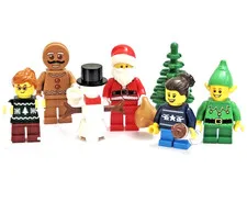 LEGO Christmas Minifigure Lot Santa Snowman Elf Gingerbread Ugly Sweater Bundle