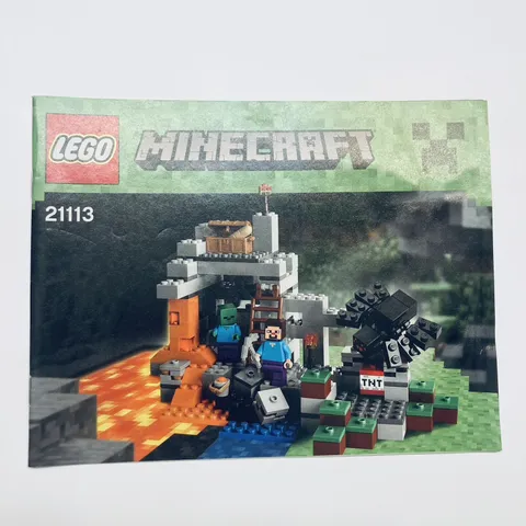 Lego Set 21113 Minecraft The Cave Booklet manual only
