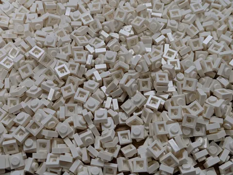 Lego x922 White Plates 1 x 1 Stud Pieces # 3024 Lot Parts Bulk