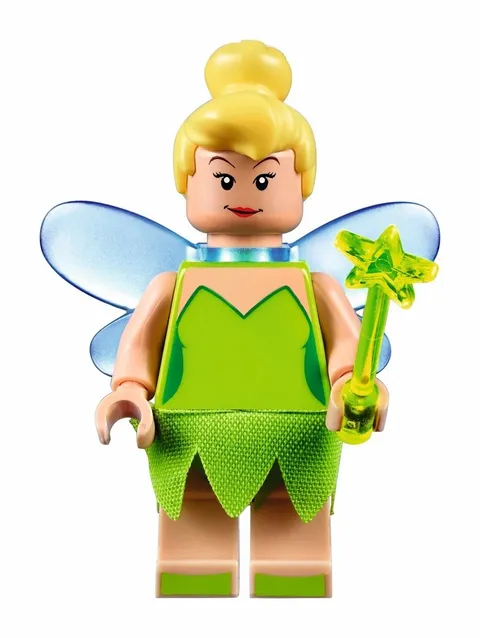 LEGO Tinker Bell Minifig (DIS022) from Disney Castle 71040 w/ Lime Cloth Skirt