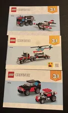 LEGO Creator 3-in-1 Flatbed Truck with Helicopter 31146 Instruction Manual Bo...