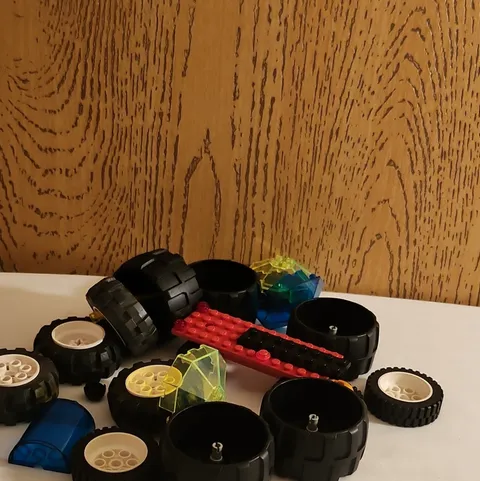 LEGO Wheels & Tires Parts Bulk Lot, Multicolor Vehicle Pieces