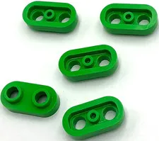 Lego 5 New Bright Green Plates Round 1 x 2 with Open Studs Parts