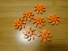 LEGO Orange Technic Parts 8-Blade Propeller Engine Fan Prop Lot