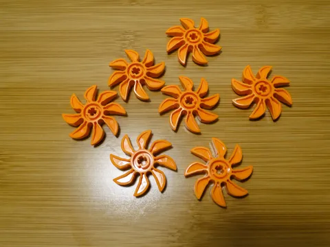 LEGO Orange Technic Parts 8-Blade Propeller Engine Fan Prop Lot