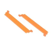 2x LEGO Garage Roll-Up Door Profile Transparent Neon Orange 4218