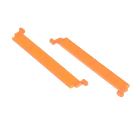 2x LEGO Garage Roll-Up Door Profile Transparent Neon Orange 4218