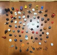 LEGO Minifigure Accessories Bulk Lot(90) Heads Hair Helmets Hats Weapons Parts