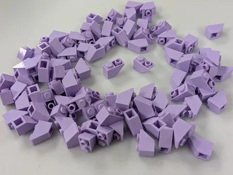 Lego 100 New Lavender Slope, Inverted 45 2 x 1 Stud Parts 3665