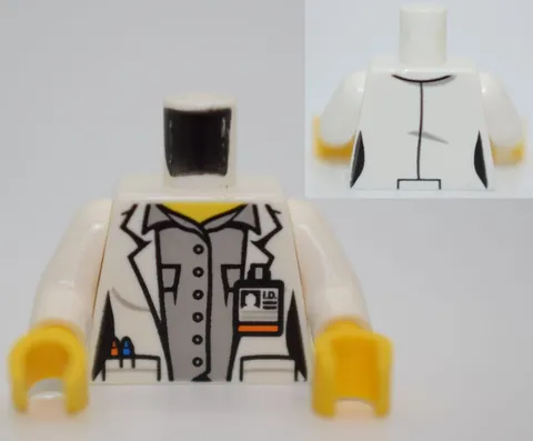 LEGO Minifigure Torso Female White Labcoat Nurse Practitioner PA Doctor 6152194