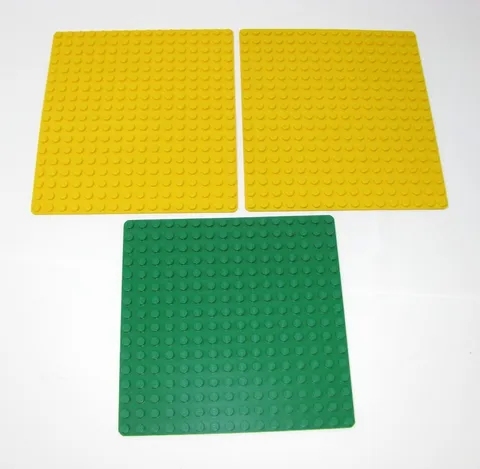 2 LEGO Yellow Baseplate 16x18 x184 for LEGO Brick Vac 1666 6840c01 plus 1 16x16