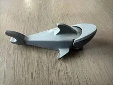 LEGO 2547c03 Dark Bluish Gray Shark Rounded Nose Debossed Eyes