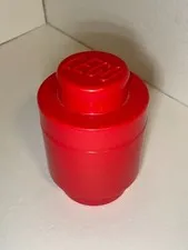 Lego Red Cylindrical Stud Brick Container