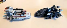 Lot of 2 Lego Star Wars Fighter Ships Fully Assembled
