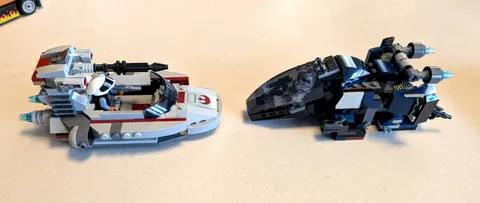 Lot of 2 Lego Star Wars Fighter Ships Fully Assembled
