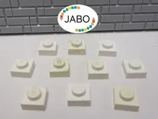 (J7/1/4) LEGO 10 x 3024 Flat Plate 1x1 White
