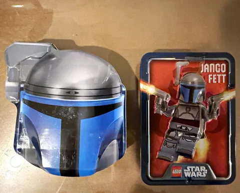 LEGO Star Wars Jango Fett Helmet Metal Tin with Minifigure