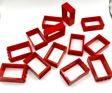 LEGO Large lot Red Door, Frame 2 x 4 x 5 inv.615