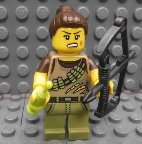 Lego Minifigures Series 12 Dino Tracker Col188 With Bow and Syringe