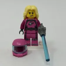 Lego Intergalactic Girl Minifigure Pink Space Collectible Series 6 CMF w/ 4L Bar