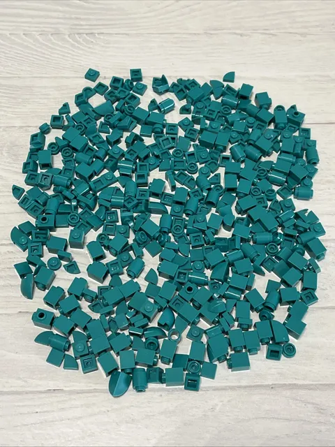 LEGO LOT DARK TURQUOISE 400 PCS 1X1 PLATE BRICK ROUND VARIETY BUILDING PIECES