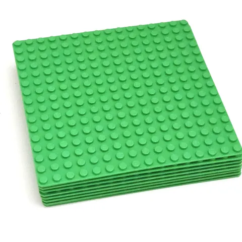 LEGO 16x16 Bright Green Baseplates Lot of 8 Plates 3867 Bulk Plates Bundle