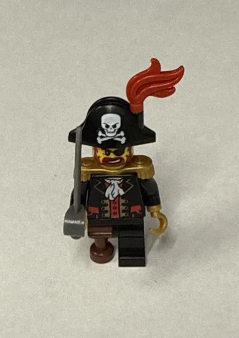 Lego Minifigure 2009 Pirate Captain Brickbeard Redbeard Complete