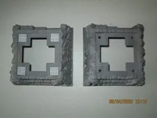 LEGO 2 x 53588 Gray Raised Mountain Baseplate 16x16