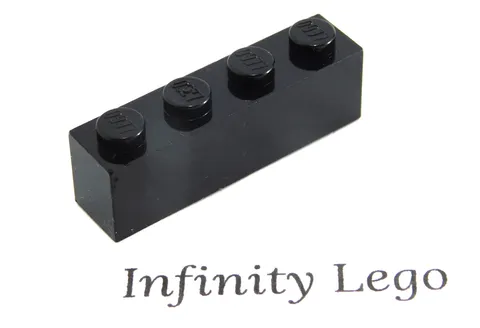 20 LEGO Black Bricks 1 x 4 (3010) - (20 Pieces)