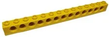 Lego Yellow TECHNIC Brick 1 x 14 with Holes Qty 1 Part 3703 T1