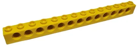 Lego Yellow TECHNIC Brick 1 x 14 with Holes Qty 1 Part 3703 T1