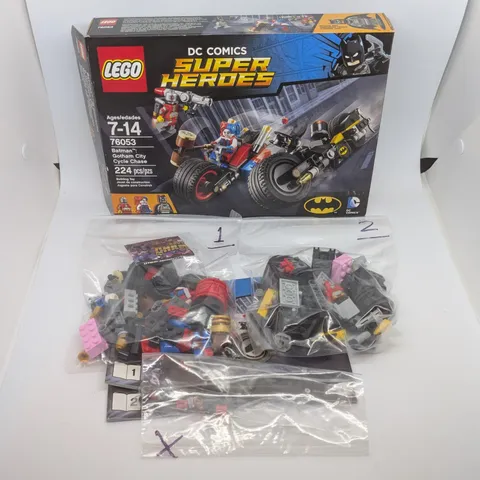 LEGO DC Comics Super Heroes: Gotham City Cycle Chase (76053) CIB - Retired Set