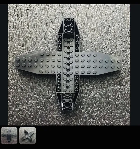 NEW Lego aircraft Fuselage Base Black 4 x 16 x 1 with 2 x 10 Recessed Center