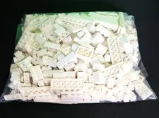 LEGO By The Pound White Bricks 12.3 oz Bag