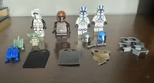 Lego Star Wars Mandalorian Minifigure Lot - Grogu, Helmets, Jet Packs, Capes