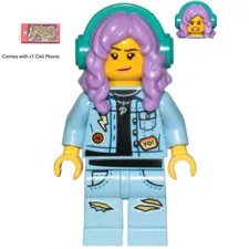 LEGO Hidden Side Parker L. Jackson Minifigure hs053 Phone Crooked Smile New