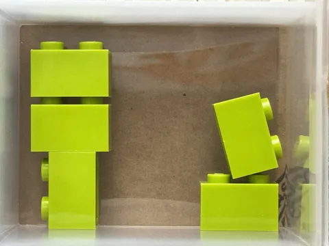 LEGO Parts - Lime Brick 1 x 2 - No 3004 - QTY 5
