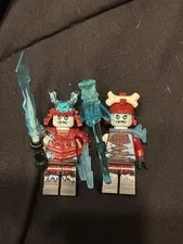 Lego Ninjago Lot of 2 Blizzard Samurai Mini-figures (With Armor and Weapons)