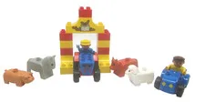 Duplo Farm Bull Pig Sheep Horse Tractor Farmers Old Style Chunky VTG Lot Custom