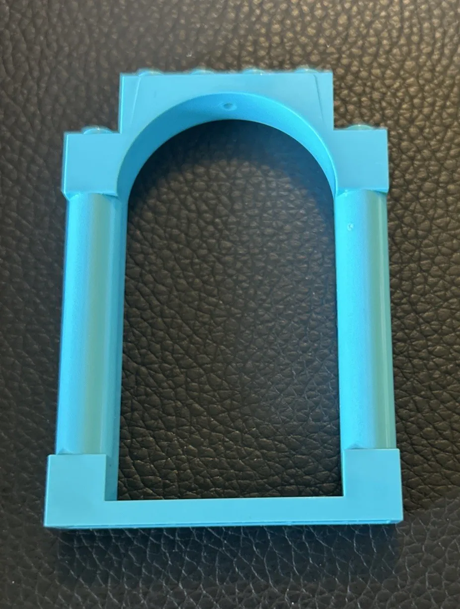 Lego 40066 Door Frame 1x6x7 Arched & Rounded Pillars  Medium Azure