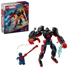 LEGO Marvel Miles Morales Mech vs. Spider-Man 2099 Building Toy Multicolor