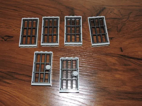 Lego Door Doors Frames Lt Gray 1x4x6 60596 Jail Bars Grille