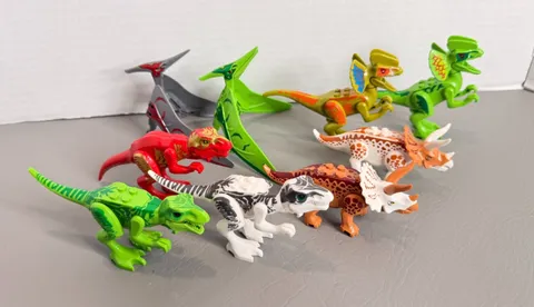 LEGO Jurassic World Dinosaur Animal Figures Bulk Lot Multicolor 9 Figures