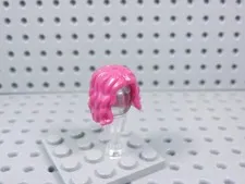 LEGO Magenta Pink Female Girl Wavy Shoulder Length Hair Minifig AZ