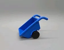 Duplo Blue Wheel Barrow Garden Farm Work Black Wheels