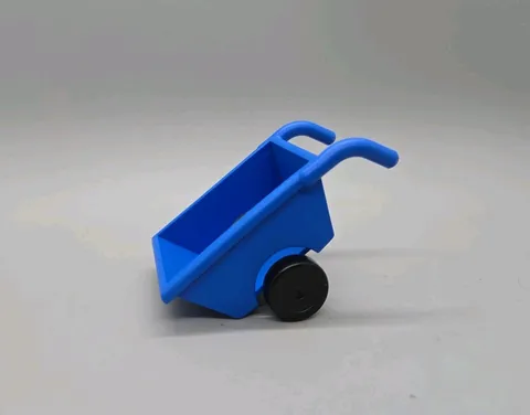 Duplo Blue Wheel Barrow Garden Farm Work Black Wheels