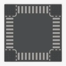 LEGO ® Baseplate, Road: 44343px3 - New Dark Grey - Used
