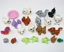 LEGO FRIENDS PET LOT of 21 ANIMALS Dog Cat Turtle Bunny Squirrel Mouse Bird Frog