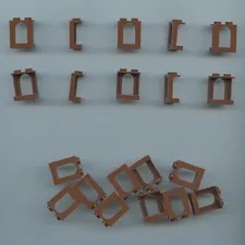 LEGO x 20 Reddish Brown Window 1 x 2 x 2 Castle 90195