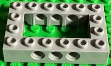LEGO Technic Brick 4 x 6 Open Center Light Bluish Gray
